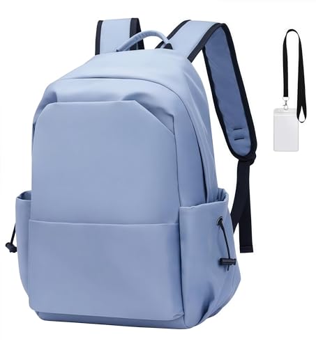 FSRONGXI Mochilas para mujer, mochilas escolares ligeras y casuales para adolescentes y niños, mochila para laptop de 15.6 pulgadas, mochila para viajes, universidad, trabajo, Blue, L, Casual