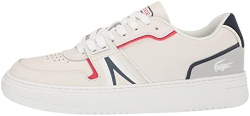 Lacoste Men's L001 Sneaker, White/Navy/RED, 8.5 | Image 7