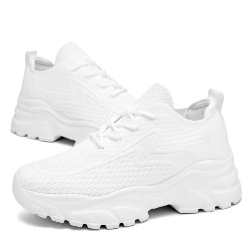 Image of Womens Ladies Walking Shoes Fashion Running Sneakers Casual Comfor Lightweight Breathable Soft Sole Gym Tennis Work