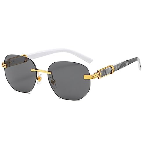 Lunettes de soleil carrées sans monture noires pour vos terrasses et sorties mode