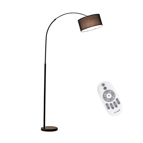 Retro Stehlampe Wohnzimmer, E27 12W Bogenlampe Mit Fernbedienung, Dimmbar...