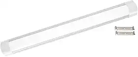 Luminaria Tubular Linear Led Sobrepor Slim 20w 6500k 60cm Branca Frio Bivolt Acabamento Branco Para Teto, Madeira, Gesso Moderna, Acabamento Premium