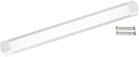 Luminaria Tubular Linear Led Sobrepor Slim 20w 6500k 60cm Branca Frio Bivolt Acabamento Branco Para Teto, Madeira, Gesso Moderna, Acabamento Premium