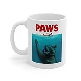 Paws Raccoon Cup, Funny Raccoon Lover Coffee Mug Gifts, Vintage Movie Poster Parody Presents