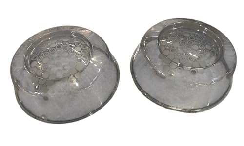 2 x Mikrowellendeckel, 26 cm, grau, PRICKIG, PP-Kunststoff, rund, 2 Stück, mikrowellengeeignet, spülmaschinenfest