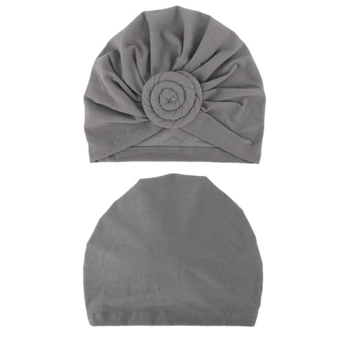 Image of DRESHOW 5 Pack Knotted Headwraps for Women African Turban Pre-Knotted Beanie Headwraps Hair Covers