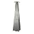 Fire Sense 66992 Pyramid Flame Patio Heater 40,000 BTU Outdoor Propane Heater Tower with Wheels - Platinum