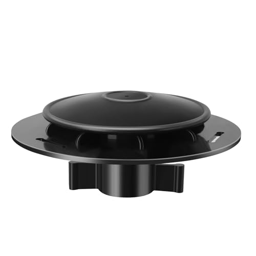 Accskzo Extra Large 5.82 Black Boat Vent Cover with 3 Tie-Down Holes Reinforced ABS Plastic Hatch Cover Cap for Marine Boat Canopy Support & Ventilation