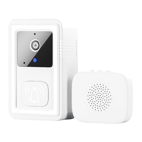 Sghtil Cámara de timbre inteligente, timbre inteligente WiFi para seguridad doméstica, equipo de audio bidireccional de alta definición para apartamento, casa de alquiler, tienda, almacén