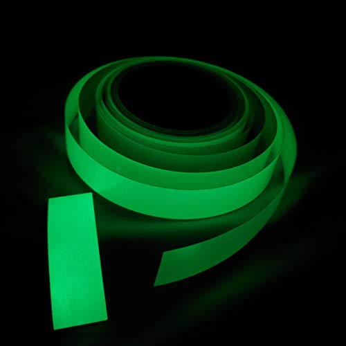 KWEL Glow Tape - 30 ft x 1 inch - Glow in The Dark - Works On Wood/Metal/Ceramic/Fabric & More - Heavy Duty