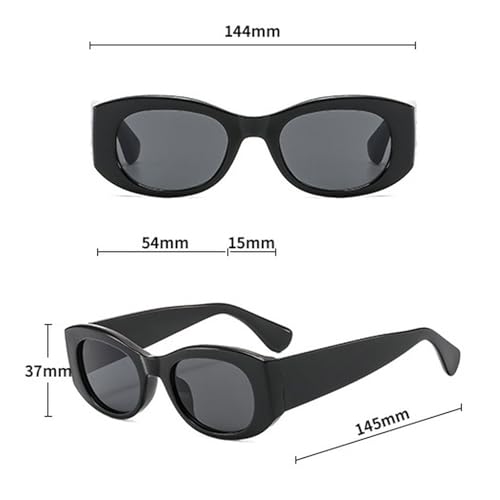 Trendy Women Oval Sunglasses Fashion Luxury Small Sexy Cat Eye Sunglasses Women Vintage Punk Shades Eyewear4