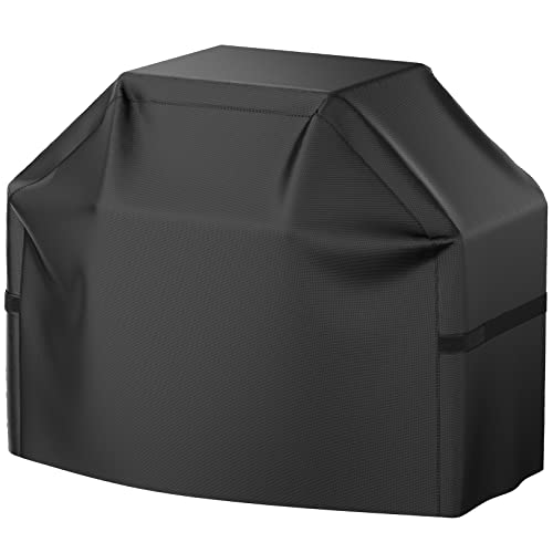 Grill Cover, 60 inch Heavy Duty BBQ Gas Grill Cover for Outdoor Grill, Waterproof, Weather Resistant, Anti-UV, Rip-Proof, Fade Resistant Barbecue Cover with Hook-and-Loop Straps for Most Grills by VIBOOS - Used condition - US$18.31