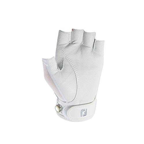 Footjoy Women's Stacooler Sport Golf Glove, White Large, Worn On Left Hand #TOP3