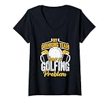 Photo Gallery donna la mia squadra di bere ha un problema di golf maglietta con collo a v Photo Gallery donna la mia squadra di bere ha un problema di golf maglietta con collo a v