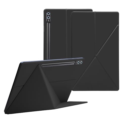 Image of Magnetic Case for Samsung Galaxy Tab S7 FE 5G 2021 /S8 Plus 2022 /S7 Plus 2020 12.4 inch Model SM-X800 X806 T730 T736 T970 T975 T976 T978 Tablet with S-Pen Holder, Auto Wake /with Stand Tablet Cover, Black