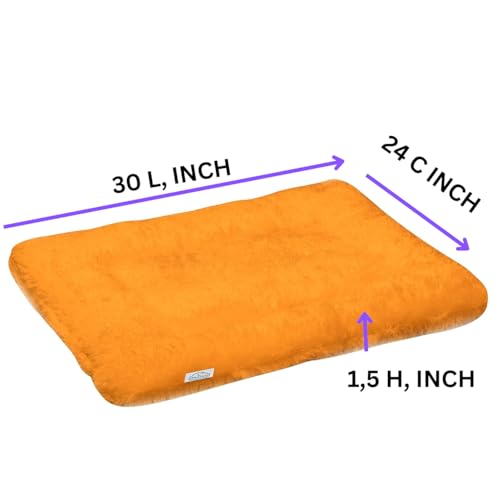 Image of NEXTGO Floor Seat Cushions Yoga Meditation Mat Pooja aasan Soft Extra Comfortable Feather Touch Last Long Upto Washable Material Size 24 x 30 Inch 2 x 2.5 Fit Color Bhagwa Orange
