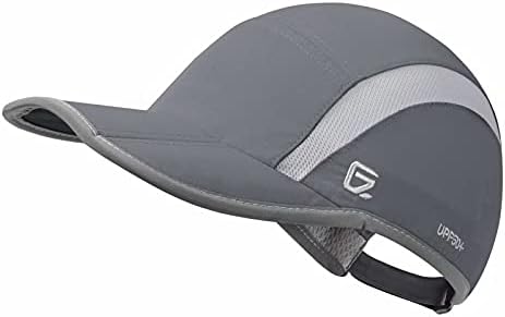 GADIEMKENSD Sport Hat 40+ UPF Inhibit UV Lightweight Baseball Cap Quick Drying Reflective Foldable Cap Water Repellency with Mesh Race Suitable for Running Outdoor Activity for Men Woman UV Light Cap