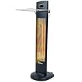 DR. INFRARED HEATER DR-298 Freestanding Portable Infrared Space Heater, 1500W Indoor Outdoor Use, Wall/Ceiling Mountable, Remote Control, 3 Heat Settings, Timer, Tip-Over & Overheat Protection, Black