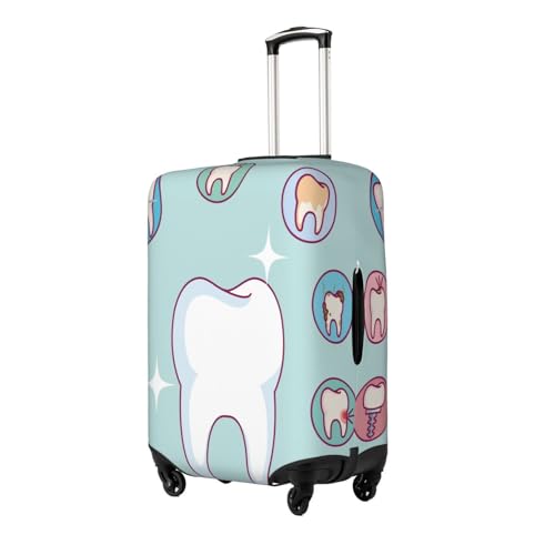Dental Care Tooth Teeth Luggage Cover for Suitcase, Suitcase Cover Protector Fit 29-32 Inch Luggage Travel Accessories, XL2