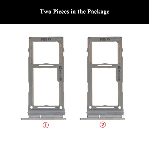 Lozop 2 Pieces Sim Card Tray Holder (Single Sim Version) / Micro Sd Card Slot With Eject Pin Replacement For Samsung Galaxy S10 & S10 Plus (Prism Black) #TOP2