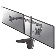 Monitor desk mount double up to 16 kg Q610821 Tiltable, swivel, rotatable and height adjustable desk mount for 2 flat screens 10 inch to 32 inch (check VESA compatability) and up to 16 kg max Depth of this mount is 4 to 40 centimetres The desk mount ...