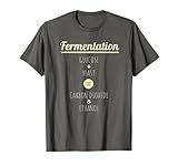 La elaboración casera se reduce a algunas matemáticas simples. La glucosa de cebada malteada, además de levadura equivale a etanol y dióxido de carbono. La camiseta de fermentación casera está ahí para ayudarte a recordar cómo funciona en caso de que te olvides del día de preparación