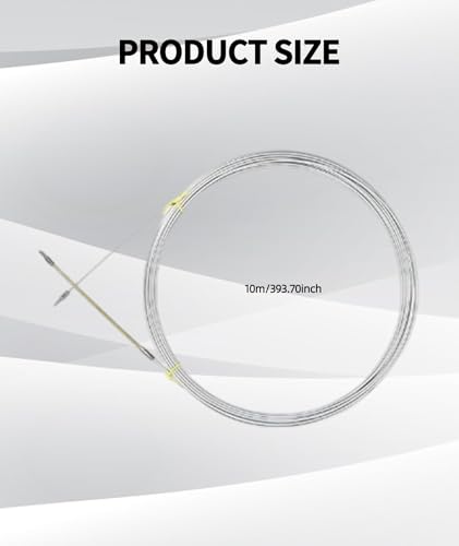 Image of 10 Meter Wire Puller for Electrician, Wire Lead Threading Device Tool, Easy to UseWiring Spring Tool with Firm Construction for Easy Cable Installation Professional Wire