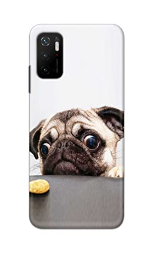 Image of PRINTFIDAA� Printed Hard Back Cover Case for Mi Poco M3 Pro 5G Back Cover (Pug Dog) -2808