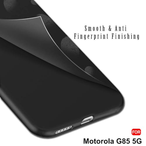 Image of TheGiftKart Sleek Back Cover Case for Motorola Moto G85 5G | Slim Fit Protective Design | Ultra Matte Finish | Camera Protection Bump | Soft Silicon Back Cover Case for Moto G85 5G (Silicone, Black)