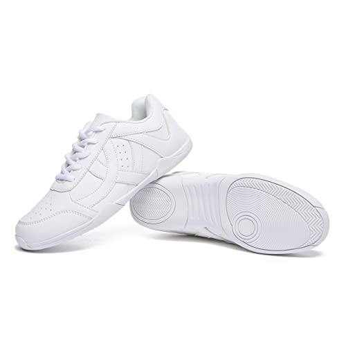 Danzcue Womens Girls Cheer Shoes White, Cheerleading Athletic Shoes2