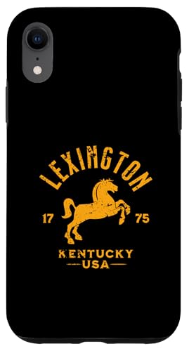 Lexington KY USA 乗馬 アンティーク調デザイン スマホケース iPhone XR 用