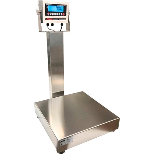Optima Scales OP-915SS-1616-300 NTEP Stainless Steel Waterproof Bench Scale - 16 x 16 in.44; 300 x 0.05 lb.