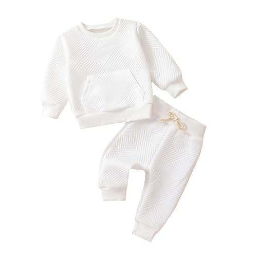 Yanmucy Bambino Neonato Felpa Vestiti Completo Bimbo Neonati Unisex cotone Pullover Tops Pantaloni Set Bambino Ragazza...