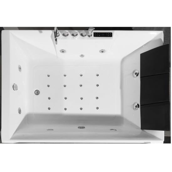 Bagno Italia Bain à remous 185 x 125 cm 24 jets chauffants bluetooth led