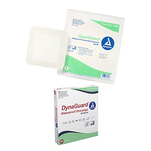 Dynarex DynaGuard Waterproof Dressings, Sterile, Four-Layer Composite Dressing, Protects and Offers Optimal Moist-Environment, Bordered - 6