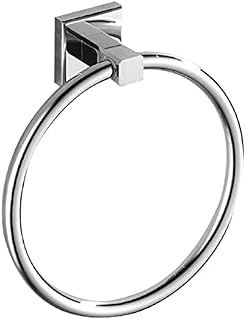 Hallyware Round Towel Ring SUS 304 Stainless Steel Towel Hanger Holder for Bathroom and Kitchen Wall Mounted , Polished Chrome