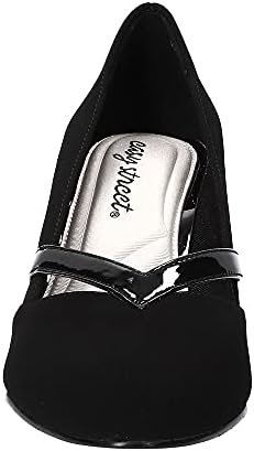 Easy Street Women's Pleasant Dress Shoe Pump, Black Lamy/Black Patent, 6 Wide | Image 4