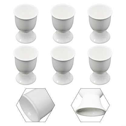 Essentielles Frühstücksartikel-Set mit 6 Keramik-Eierbechern für jeden Haushalt – Bild 6