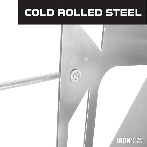 Image of Iron Forge Tools Universal Bolt-On Battery Tray Bracket, Lightweight Steel Universal Kit Mounting Box, Battery Box for Boat, Drag Racing, 10.6x7x7.5