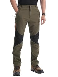 PrimeCrest Pantalon Trekking Hombre Montaña Imperm...: Pantalones esqui hombre: 92% poliéster，8% spandex,impermeable y resistente al desgaste. Pantalon cargo hombre regular fit zip bolsillos: dos bolsillos laterales con cremallera, un bolsillo delantero con cremallera, un bolsillo trasero con cremallera,...