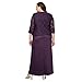 Alex Evenings Women's Long Two Piece Mother of The Bride Dress with Lace Jacket, Wedding Guest, Formal (Plus Size), Aubergine, 22W