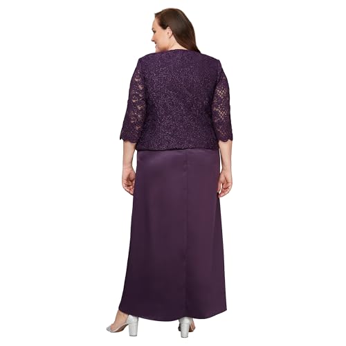 Image of Alex Evenings Womens Two Piece Mother of The Bride Dress with Lace Jacket