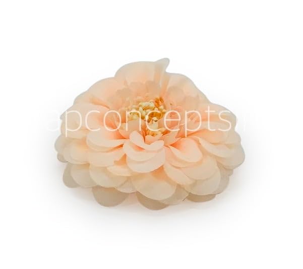 Image of WRAP Concepts Artificial Dahlia Flower Head for Home Decoration and Craft (Peach)