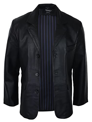 Design versatile: con il suo classico nero, questa giacca in pelle si adatta a qualsiasi outfit.