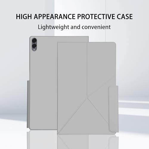 Image of Magnetic Case for Samsung Galaxy Tab S11 Ultra 14.6 Inch 2025 - Model SM-X930 /SM-X936 Tablet with S-Pen Holder, Auto Wake /Sleep Smart Tablet Cover, Grey