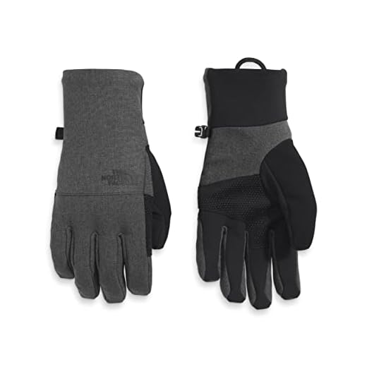 THE NORTH FACE Men's Apex+ Insulated Etip Glove, TNF Dark Grey Heather, Small