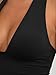 Trendy Queen Womens Halter Crop Tank Tops Backless Deep V Neck Double Lined Going Out Tops Summer Open Back Teens Cute Shirts Black S
