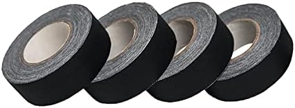 Mini Gaffers Tape 4 Pack, 1 Inch x 11 Yards Black Fabric Tape