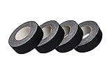 Mini Pocket Real Gaffers Tape Fabric Tape Natural Rubber 1 inch x 11 yards -Pack of 4 Rolls Black,13 Mils Thickness Heavy Duty, Strong Tough Compact Lightweight, Multipurpose Better than Duct Tape