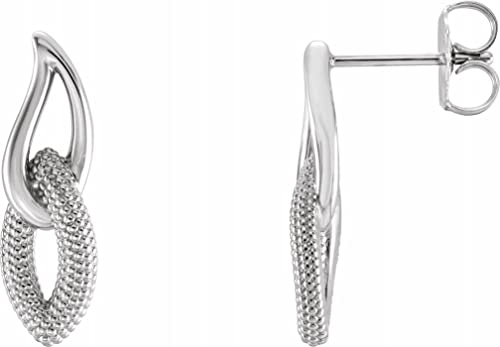 Platinum Beaded Drop Earrings #TOP1